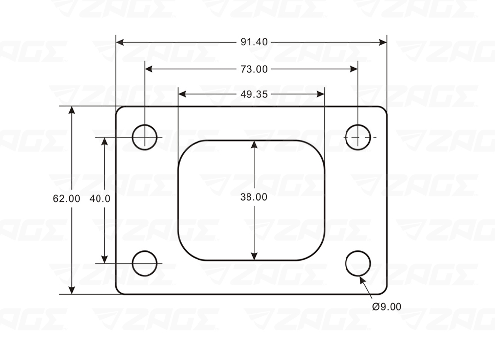 High Performance Turbo Steel Gasket Garrett T2t25t28gt25gt28 Exhaust Flange Ebay