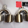 AMG Style Twin Oval Quad Stainless Tailpipe Trims - Image 2