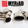 AMG Style Twin Oval Quad Stainless Tailpipe Trims - Image 3