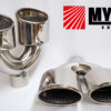 AMG Style Twin Oval Quad Stainless Tailpipe Trims - Image 4