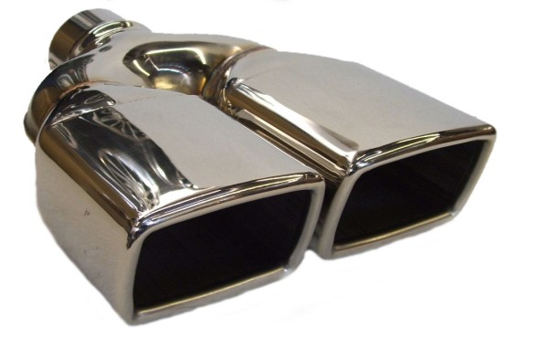 Inch Dual Exhaust Square Tips, Double Skinned, T304 Stainless Steel MIJ ...