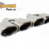 AMG Style Twin Oval Quad Stainless Tailpipe Trims