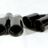 Black Exhaust Tailpipes - Twin Staggered Pair Left + Right Hand Pair