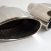 6" x 4" Oval Dual Exhaust Tailpipes Tips Chrome Audi RS4 RS3 GOLF R Leon Cupra - Image 3