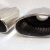 6" x 4" Oval Dual Exhaust Tailpipes Tips Chrome Audi RS4 RS3 GOLF R Leon Cupra - Image 2