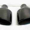 6" x 4" Oval Dual Exhaust Tailpipes Black Chrome Audi RS4 RS3 GOLF R Leon Cupra - Image 2